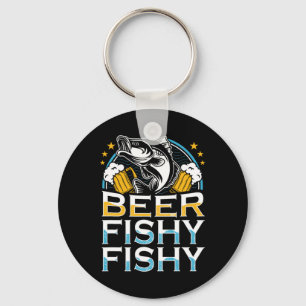 Beer Fishy Fishy Fishy Fishing Lover Fisherman Ret Keychain