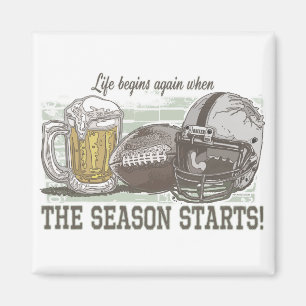 Beer & Football  by Mudge Studios Magnet