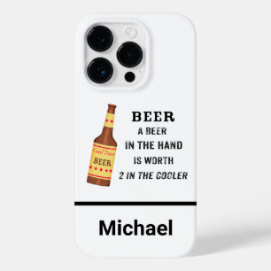 Beer Funny Saying Beer in Hand Name Personalize Case-Mate iPhone 14 Pro Case