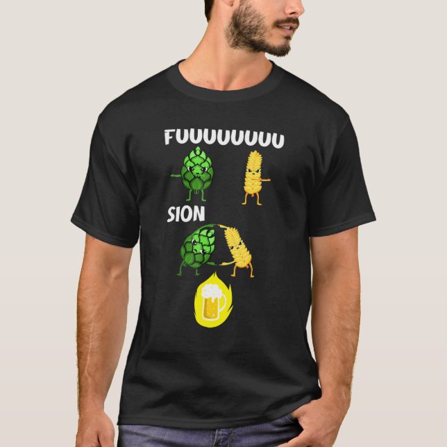 Beer  Fusion Hops Malt   Beer T-Shirt (Front)