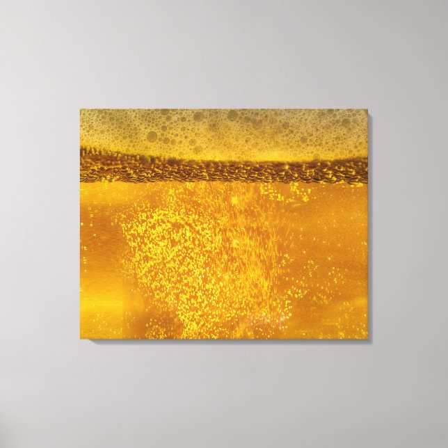 Beer Galaxy a Celestial Quenching Foam Canvas Print (Front)
