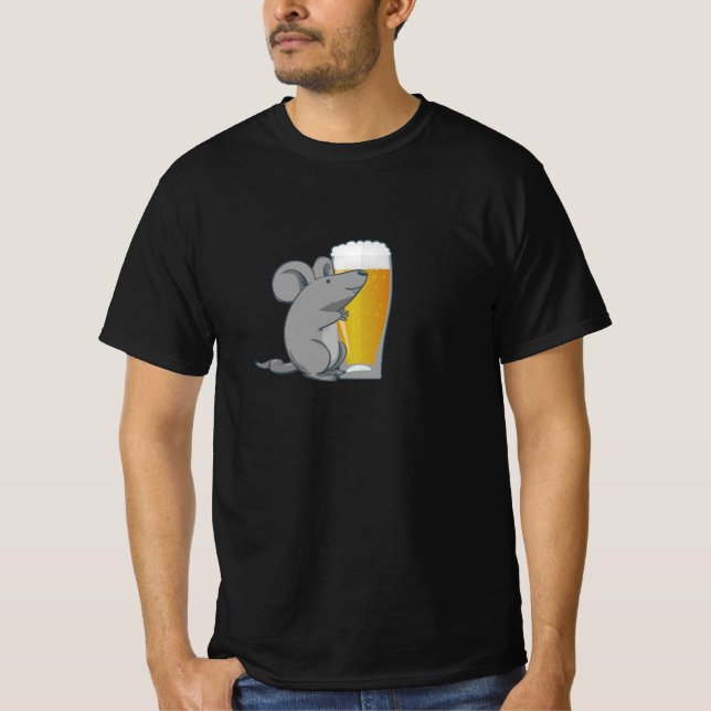 Beer Gift With Rat T-Shirt (Front)