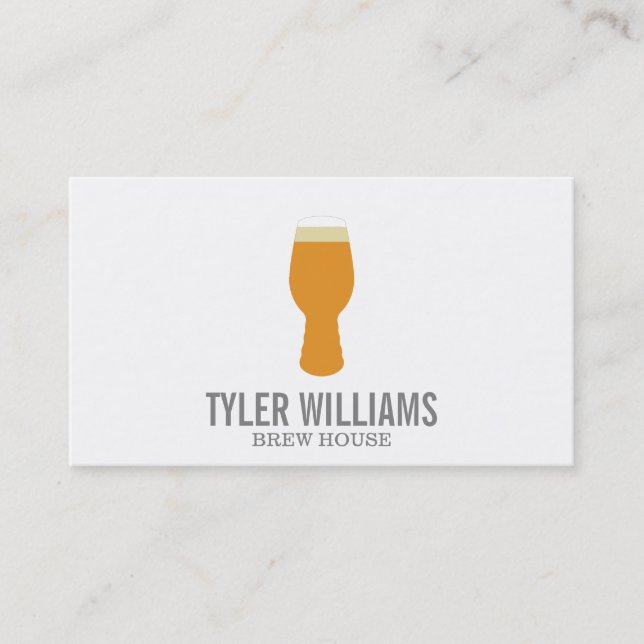 Beer Glass 2 Business Card (Front)