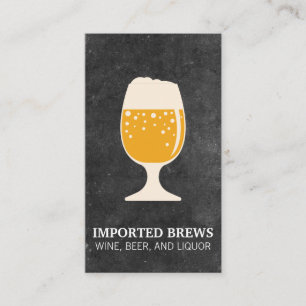 Beer Glass and Slate Business Card