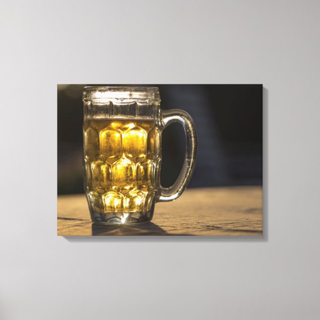 Beer glass beverage close up, India Canvas Print (Front)