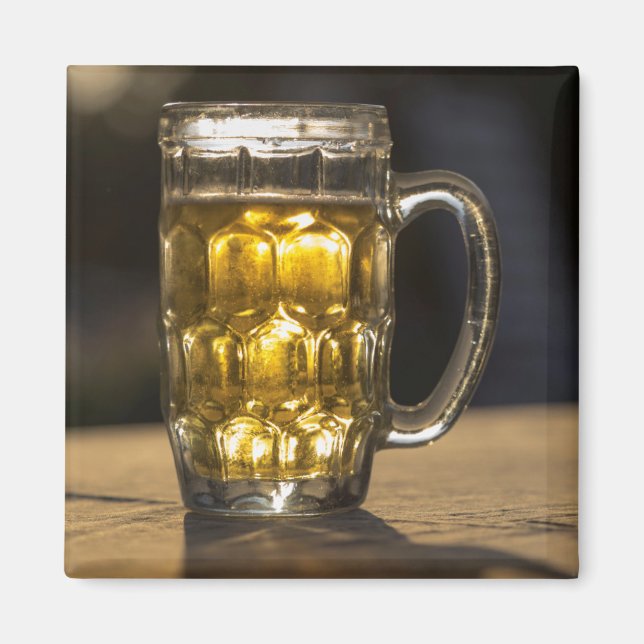 Beer glass beverage close up, India Magnet (Front)