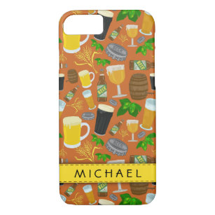 Beer Glass Bottle Hops and Barley Pattern Case-Mate iPhone Case