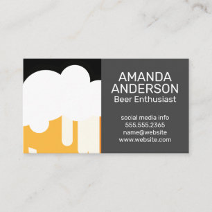 Beer Glass   Brewery Business Card
