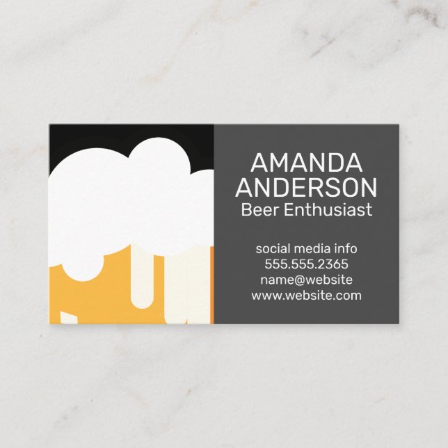 Beer Glass | Brewery Business Card (Front)