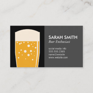 Beer Glass   Brewery Business Card