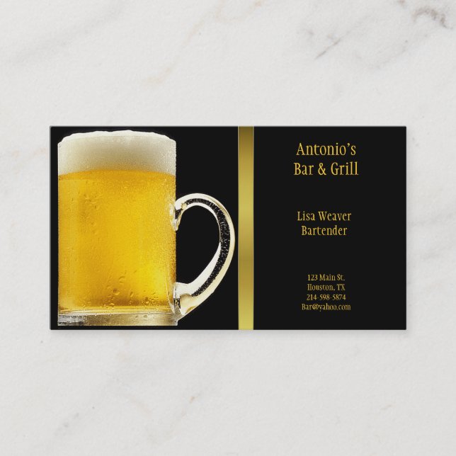 Beer Glass Business Card (Front)