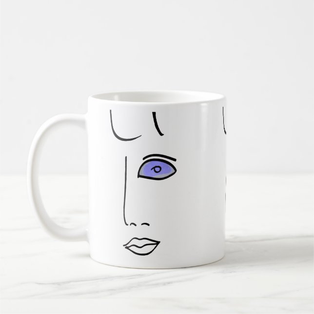 Beer Glass Eyes. Coffee Mug (Left)