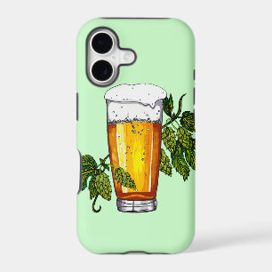 Beer Glass & Hops