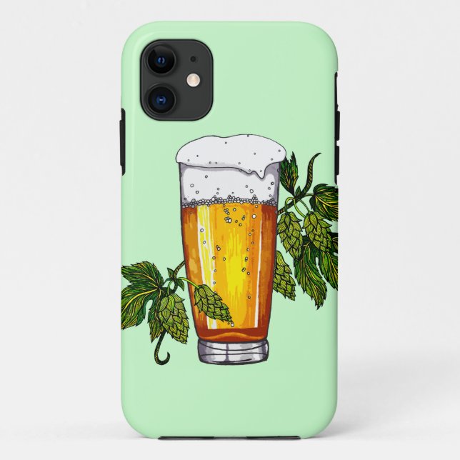 Beer Glass & Hops Case-Mate iPhone Case (Back)