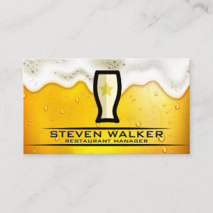 Beer Glass Logo   Froth Appointment Card