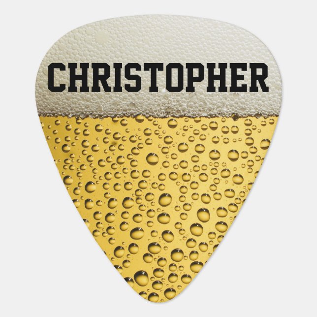 Beer Glass Personalize Guitar Pick (Front)