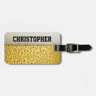 Beer Glass Personalize Luggage Tag