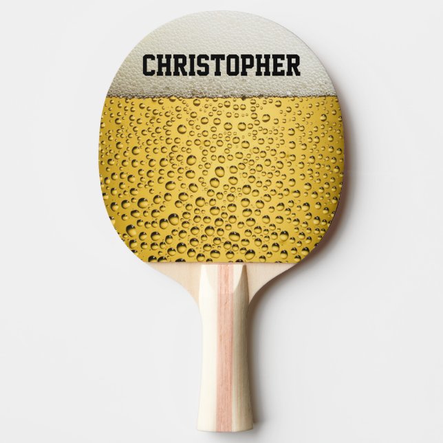 Beer Glass Personalize Ping Pong Paddle (Front)