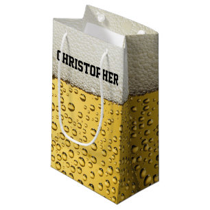 Beer Glass Personalize Small Gift Bag