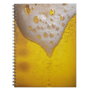 Beer Glass with Bubbles and Foam Notebook