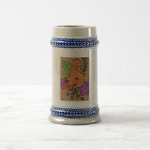 Beer glass with Friendly Dog design
