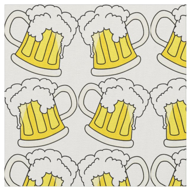 Beer Glasses Brewery Modern Cute Mug Template Fabric (Close Up)