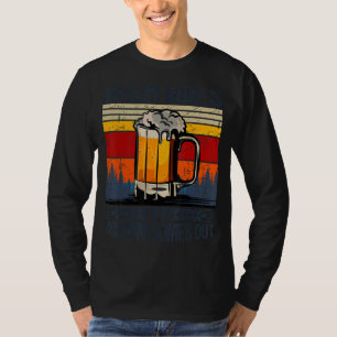 Beer Goes In Wisdom Comes Out T-Shirt