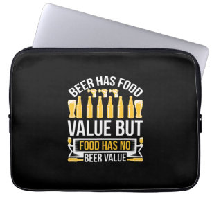 Beer Has Food Value Birthday Laptop Sleeve