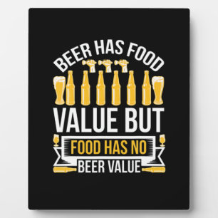 Beer Has Food Value Birthday Plaque