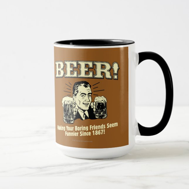 Beer: Helping Friends Seem Funnier Mug (Right)