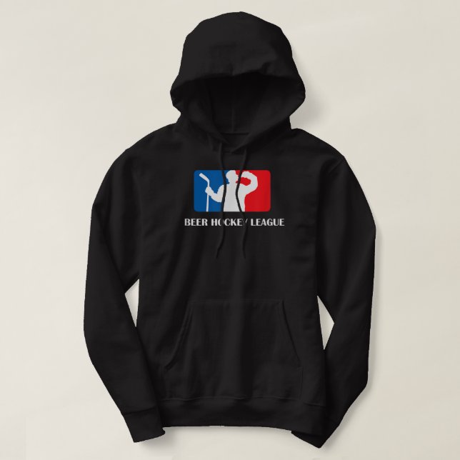 Beer Hockey League T-Shirt Adults Hoodie (Design Front)