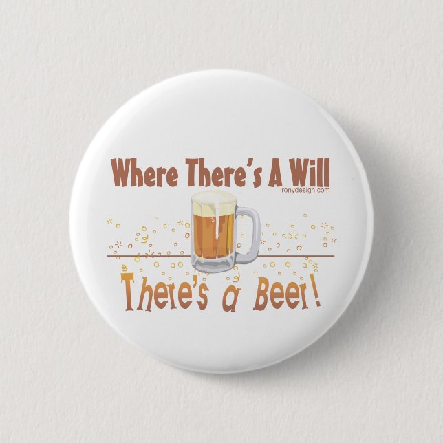 Beer Humour 2 Inch Round Button (Front)
