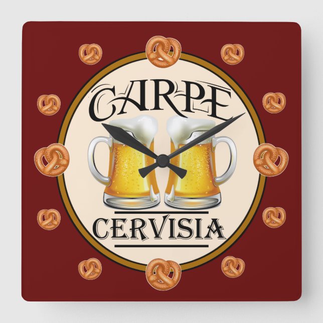 BEER Humour Acrylic Wall Clock (Front)