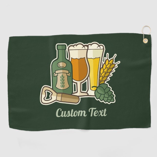 Beer Icons Golf Towel (Horizontal)