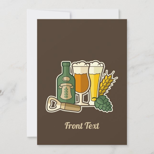 Beer Icons Invitation (Front)