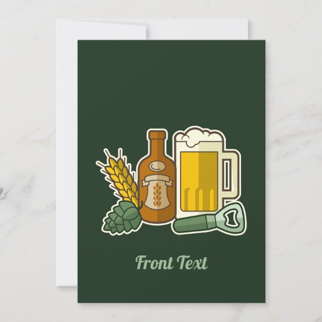 Beer Icons Invitation (Front)