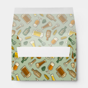 Beer Icons Pattern Envelope