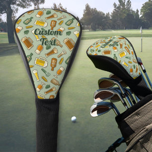 Beer Icons Pattern Golf Head Cover