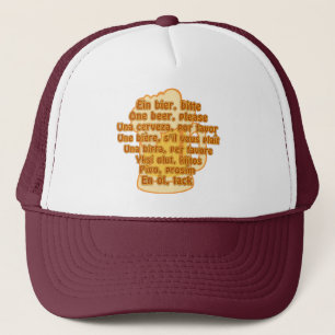 BEER in languages hat - choose colour