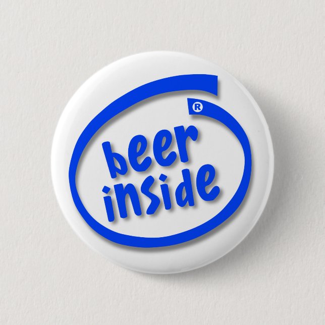 Beer Inside 2 Inch Round Button (Front)