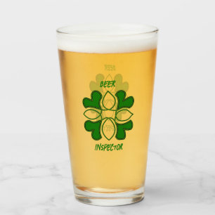 Beer Inspector St Patricks Celtic Cross and Cover  Glass
