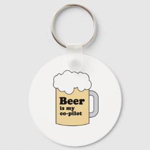 BEER IS MY COPILOT KEYCHAIN