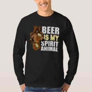 Beer Is My Spirit Animal   Beer Drinking Viking T-Shirt