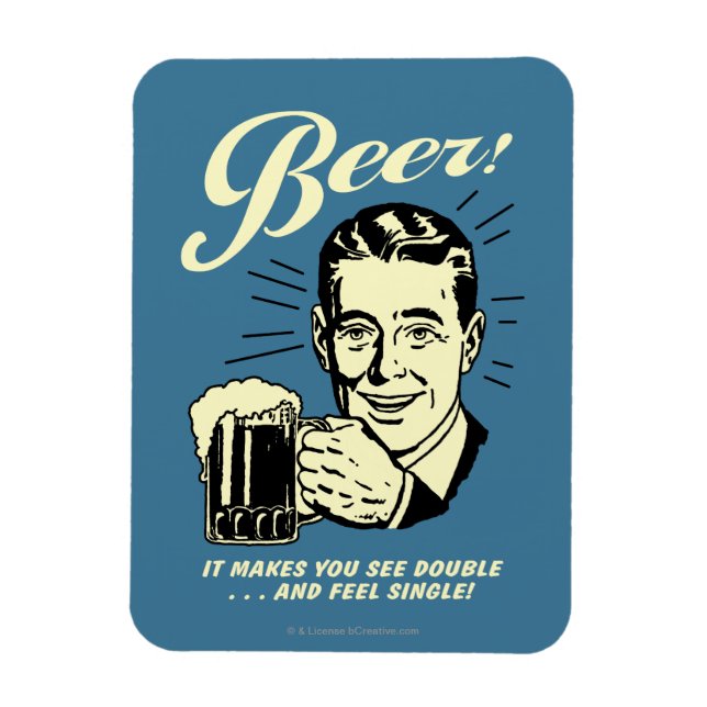 Beer: It Makes You See Double Magnet (Vertical)