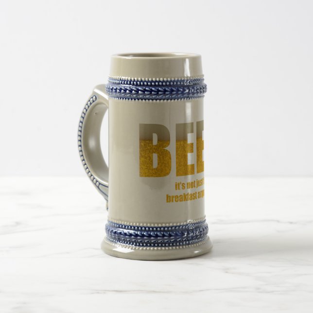 Beer It's Not Just For Breakfast Stein (Front Left)
