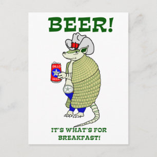 Beer It's What's For Breakfast Postcard