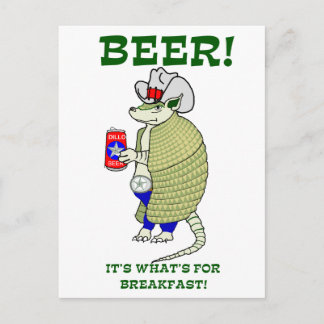 Beer It's What's For Breakfast Postcard
