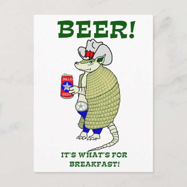 Beer It's What's For Breakfast Postcard (Front)