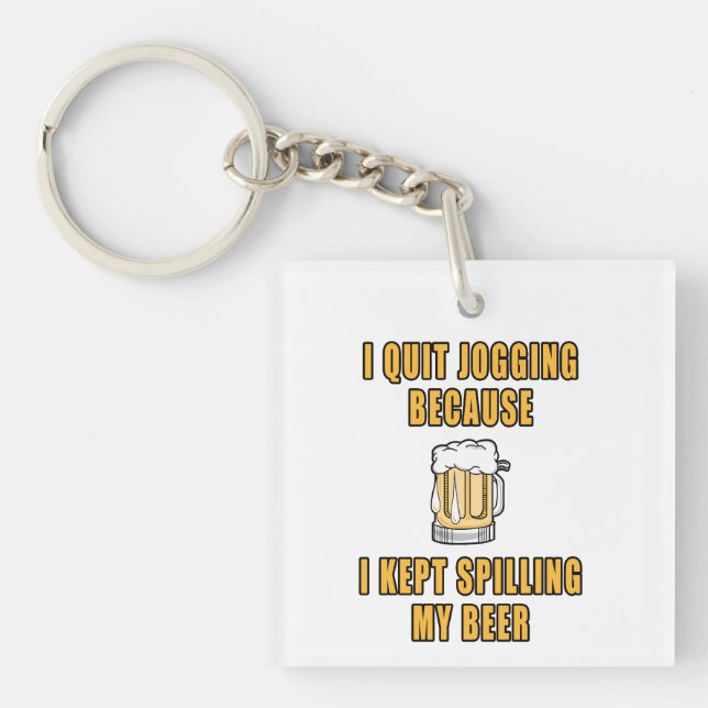 Beer Jogging Keychain (Front)