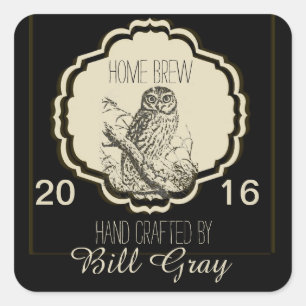 Beer Label Fully Customizable with Owl